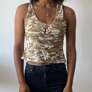 Camo tank top from Nicole Miller